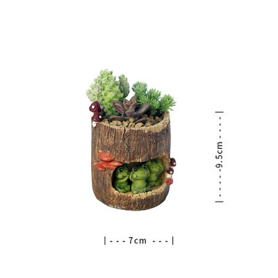 Slatke posude za sukulente Posuda za životinje Žadilice Biljke s drenažnom rupom Panj Držač za olovke Vrt