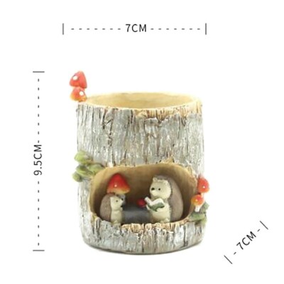 Slatke posude za sukulente Posuda za životinje Žadilice Biljke s drenažnom rupom Panj Držač za olovke Vrt