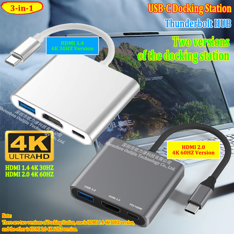 Thunderbolt HUB USB-C dokkolóállomás HDMI 4K 60HZ mobiltelefonokhoz Táblagépekhez Laptopokhoz Apple Dell Asus HP Lenovo ThinkPad MSI Acer