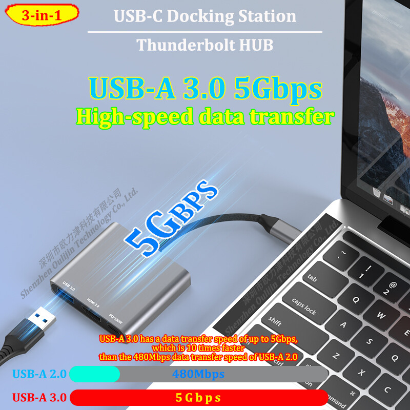 Thunderbolt HUB USB-C dokkolóállomás HDMI 4K 60HZ mobiltelefonokhoz Táblagépekhez Laptopokhoz Apple Dell Asus HP Lenovo ThinkPad MSI Acer
