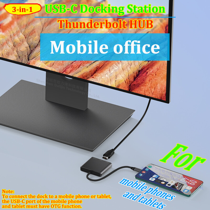 Thunderbolt HUB USB-C dokkolóállomás HDMI 4K 60HZ mobiltelefonokhoz Táblagépekhez Laptopokhoz Apple Dell Asus HP Lenovo ThinkPad MSI Acer