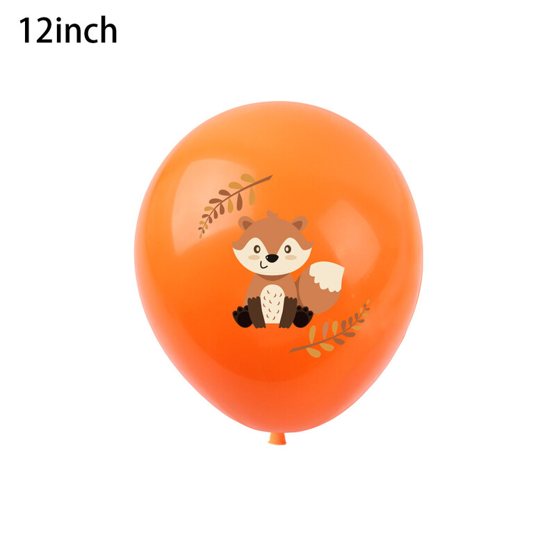 20 ks narodeninových dekorácií s líškou, balónov, detských lesných narodenín, detských párty doplnkov, oranžových latexových balónov, zlatých konfet.