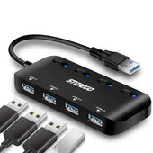 STONEGO Ultra Slim USB 3.0 hub, 4 portos USB3.0 elosztó, nagy sebességű USB adatbővítő adapter