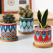 1PC Mini saksije za cvijeće Mini zelena saksija za vrt Šarene keramičke saksije za dom Dekoracija sobnih saksija za cvijeće