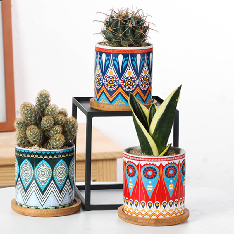 1PC Mini saksije za cvijeće Mini zelena saksija za vrt Šarene keramičke saksije za dom Dekoracija sobnih saksija za cvijeće