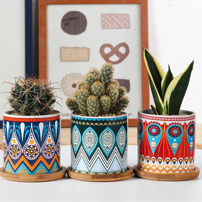 1PC Mini saksije za cvijeće Mini zelena saksija za vrt Šarene keramičke saksije za dom Dekoracija sobnih saksija za cvijeće