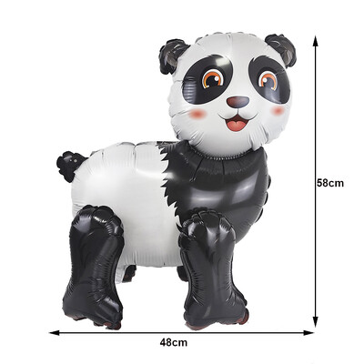 Стоящи, ходещи на колела Животни Балони Джунгла Сафари Животни Слон Тигър Жирафи Балон с форма на фолио Дива зоологическа градина Парти Декор