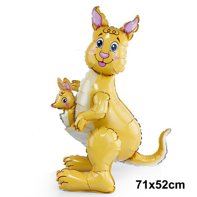 Стоящи, ходещи на колела Животни Балони Джунгла Сафари Животни Слон Тигър Жирафи Балон с форма на фолио Дива зоологическа градина Парти Декор