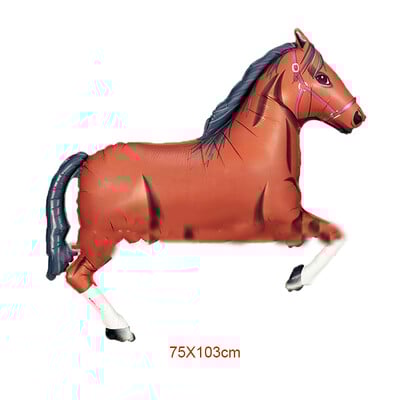 75x103 cm zebra ló tigris alumínium fólia léggömb rajzfilm állat születésnapi parti dekoráció személyre szabott tematikus szoba dekoráció játékok