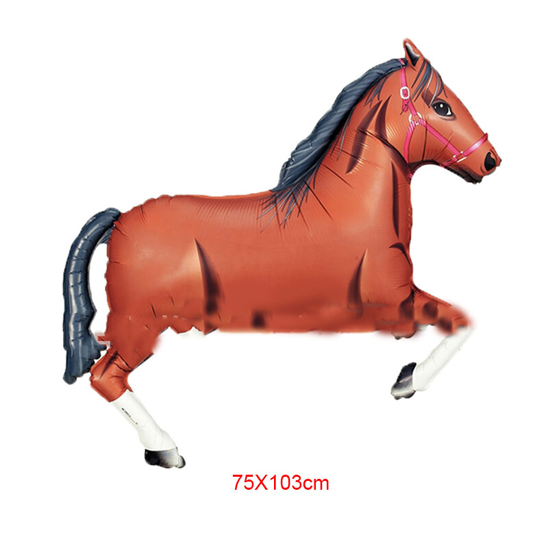 75x103 cm zebra ló tigris alumínium fólia léggömb rajzfilm állat születésnapi parti dekoráció személyre szabott tematikus szoba dekoráció játékok