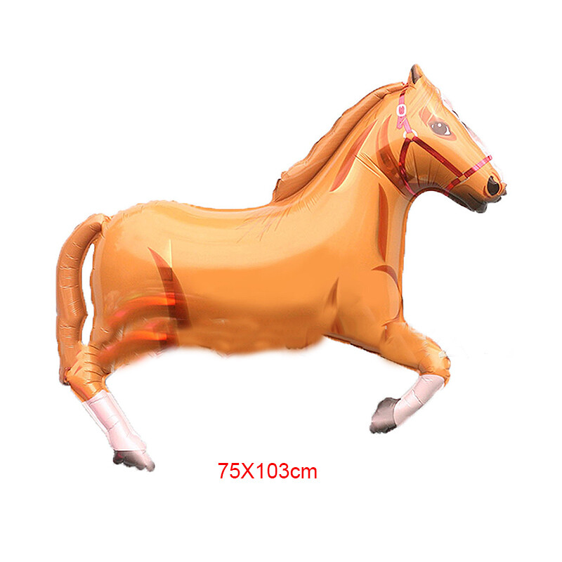 75x103 cm zebra ló tigris alumínium fólia léggömb rajzfilm állat születésnapi parti dekoráció személyre szabott tematikus szoba dekoráció játékok