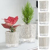 Samozalijevajući lonac za cvijeće Lazy Automatic Hydroponics Biljni lonac Pamučni konop za zalijevanje Sukulentne žardinjere za saksije Dekoracija kućnog ureda