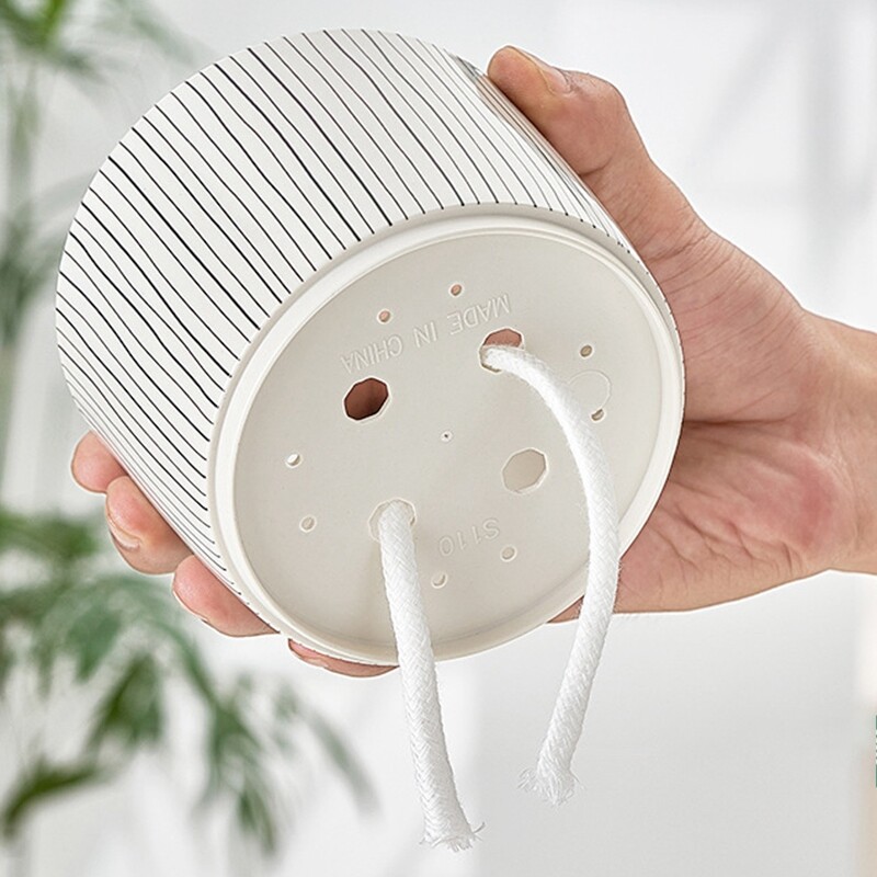 Samozalijevajući lonac za cvijeće Lazy Automatic Hydroponics Biljni lonac Pamučni konop za zalijevanje Sukulentne žardinjere za saksije Dekoracija kućnog ureda