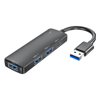 3 USB + 1 Διανομέας τύπου C PD Φόρτιση Αλουμινένιο περίβλημα Αποτελεσματικός προσαρμογέας USB