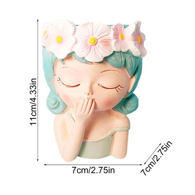 Virágcserepek Arcültetők Asztali dekoratív dekoratív váza szobor Tündér virágcserepek kávézóhoz Konyha Szoba Hálószoba Iroda