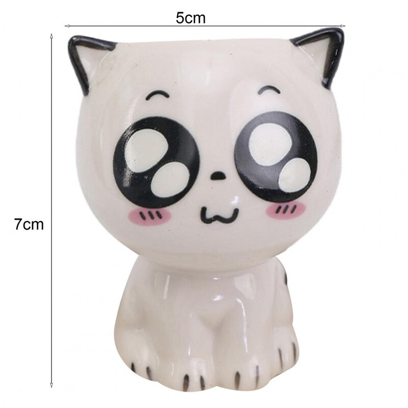 Keramičke posude za biljke Mini posude za cvijeće u obliku mačke Minijaturne slatke žardinjere za životinje Crtane sukulentne vaze za uređenje krajolika
