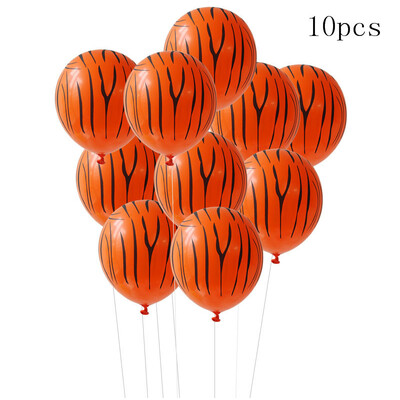 Safari džiunglių balionai teminiai vakarėlių balionai gyvūnų latekso balionai žalios leopardo zebra tigrinės spausdintos gimtadienio kūdikio dušo balionas