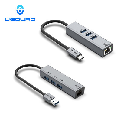 USB C HUB Докинг станция Тип C към RJ45 1000Mbps Ethernet адаптер USB3.0 HUB Gigabit мрежова карта 100W зареждане Докинг удължител