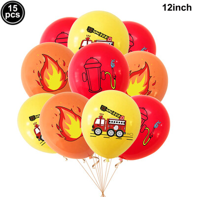 Stojaci 4D fóliový mylarový balón s motívom hasičského auta, veľký fóliový balón s motívom hasičského auta, dekorácie na narodeninovú oslavu pre chlapcov a hasičov.