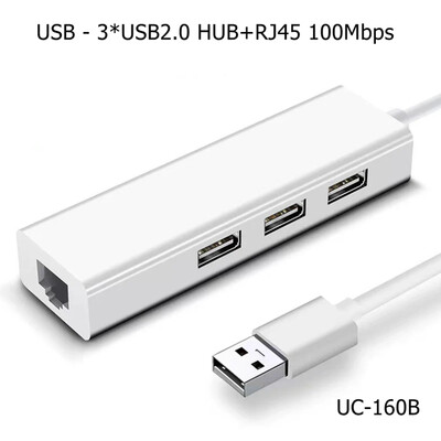 USB C HUB 3.0 tip C la placă de rețea RJ45 3.1 4 porturi Adaptor Multi Splitter OTG pentru computer PC Xiaomi Lenovo Macbook Air Pro
