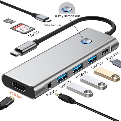 USB-C kilenc portos dokkoló állomás