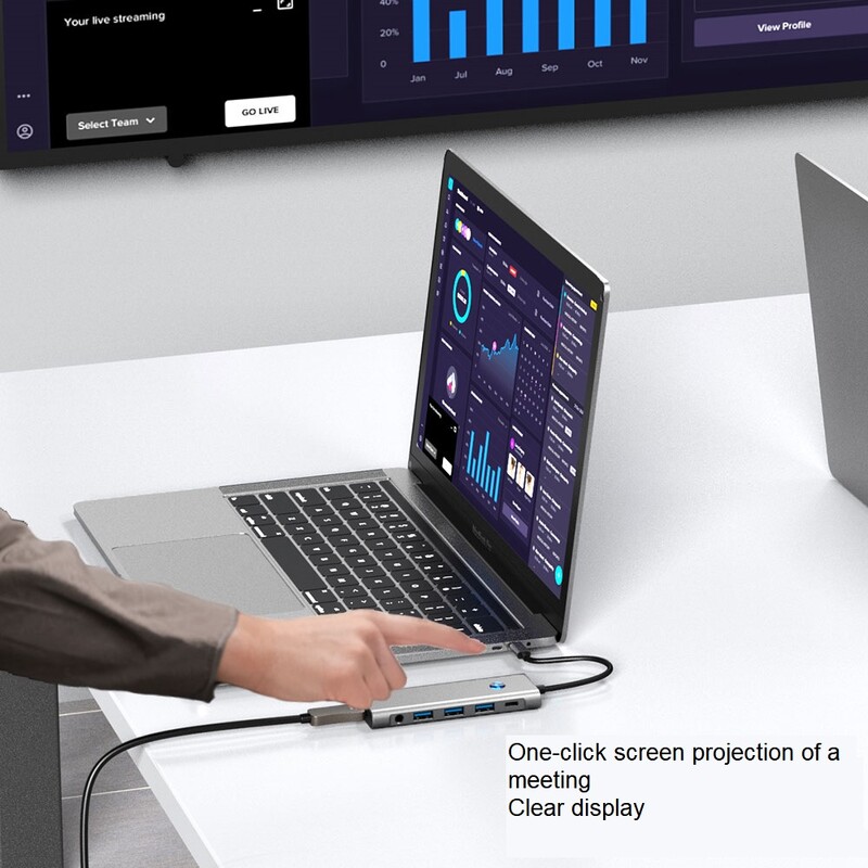 Deväťportová dokovacia stanica USB-C