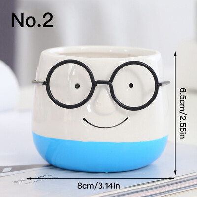 Kreativni mali ljudi Lončanica za cvijeće Keramička žardinjera Dekoracija doma Stolni ukrasi Vrtni pribor Bonsai Teglica