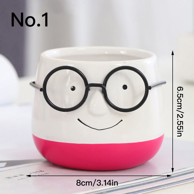 Kreativni mali ljudi Lončanica za cvijeće Keramička žardinjera Dekoracija doma Stolni ukrasi Vrtni pribor Bonsai Teglica