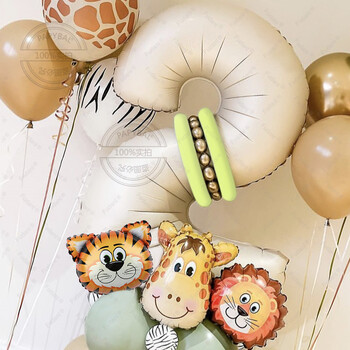 40 τεμ Safari Animal Balloons For Birthday Party Jungle Animal Balloon Safari Birthday Balloons for Boy Girl Baby Shower