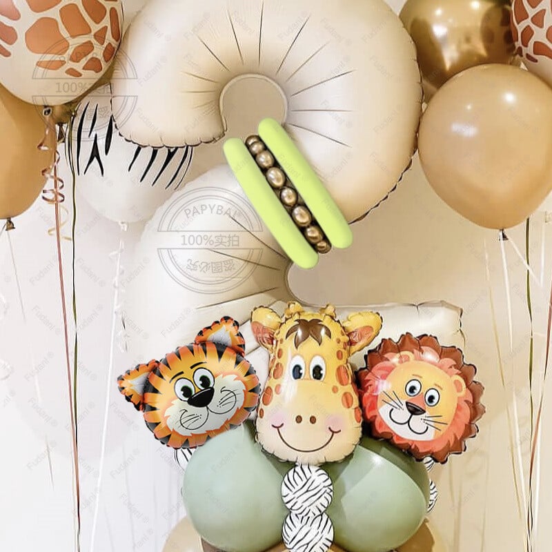 40kom Safari baloni sa životinjama za rođendansku proslavu Balon sa životinjama iz džungle Safari rođendanski baloni za dječaka i djevojčicu za tuširanje djeteta