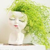 Glava žardinjere za slatku djevojku s drenažnom rupom Posude za cvijeće Posude za biljke na licu Uradi sam ukrasni darovi za ljubitelje biljaka