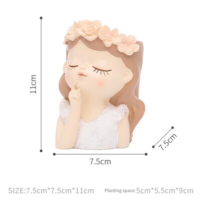 Χαριτωμένα κορίτσια αγόρια γλάστρα από ρητίνη για παχύφυτα φυτά Νεράιδα Στολίδι κήπου Διακοσμητικά ειδώλια Επιτραπέζια διακόσμηση σπιτιού