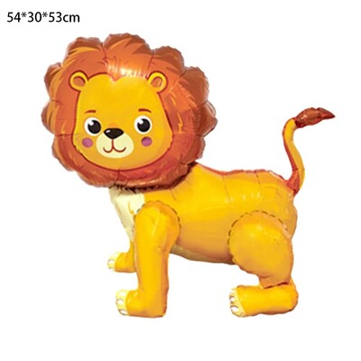 Dzsungel születésnapi parti kellékek 4D séta léggömbök szafari állati fólia léggömb oroszlán óriás léggömbök gyerekeknek állatos tematikus parti