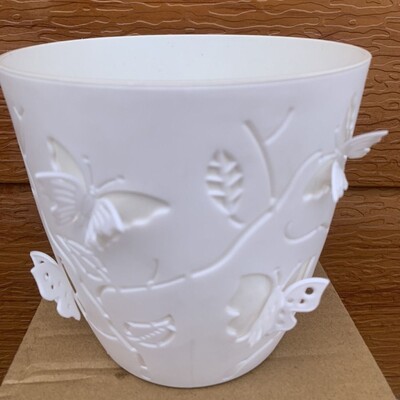 Reliéfny kvetináč s motýľom, plastový, samonasávací, zavlažovací, sukulentný kvetináč, 3D dekorácia domácej kancelárie, kvetináče, kvetináč