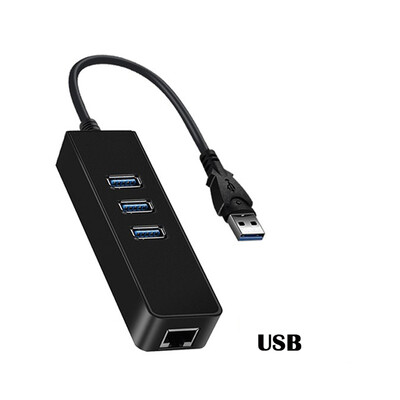 HUB USB Placă de rețea Ethernet 3 porturi USB 3.0 de mare viteză la RJ45 Hub 10/100mbs Adaptor Ethernet Hub USB Lan pentru Macbook