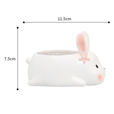 Životinja, sukulentna posuda za cvijeće, pingvin u obliku zeca, smola, posuda za cvijeće, ukrasna vrtna posuda za sadnju, stolni ukrasi, vrtna žardinjera