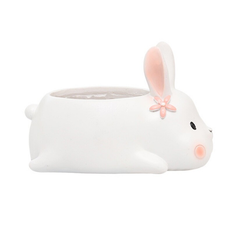 Životinja, sukulentna posuda za cvijeće, pingvin u obliku zeca, smola, posuda za cvijeće, ukrasna vrtna posuda za sadnju, stolni ukrasi, vrtna žardinjera