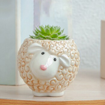 Cartoon Fox Zebra Sheep Cow Mini Pot παχύφυτα Φυτά Bonsai Γλάστρες Κεραμικές γλάστρες ζώων Vintage Βάζο Διακόσμηση κήπου σπιτιού