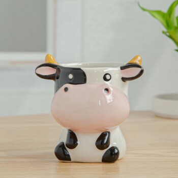 Cartoon Fox Zebra Sheep Cow Mini Pot παχύφυτα Φυτά Bonsai Γλάστρες Κεραμικές γλάστρες ζώων Vintage Βάζο Διακόσμηση κήπου σπιτιού