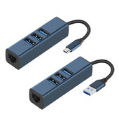 USB TypeC Ethernet USB-RJ45 Hub 100M Ethernet adapter hálózati kártya USB3.0 2.0 hub illesztőprogrammal ingyenes laptophoz