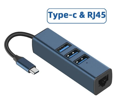 USB TypeC Ethernet USB-RJ45 Hub 100M Ethernet adapter hálózati kártya USB3.0 2.0 hub illesztőprogrammal ingyenes laptophoz
