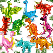3D samostojace balóny s dinosaurom a tyranosaurom na narodeninovú oslavu, dekoráciu pre bábätko, nafukovacie párty potreby