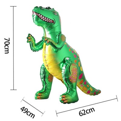 3D samostojace balóny s dinosaurom a tyranosaurom na narodeninovú oslavu, dekoráciu pre bábätko, nafukovacie párty potreby