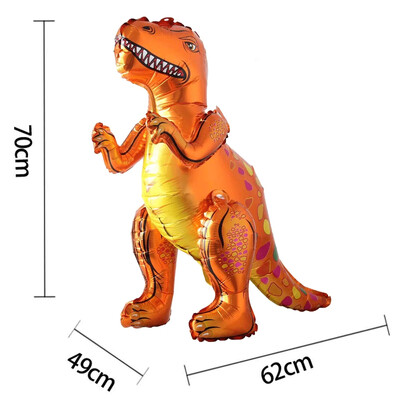 3D samostojace balóny s dinosaurom a tyranosaurom na narodeninovú oslavu, dekoráciu pre bábätko, nafukovacie párty potreby