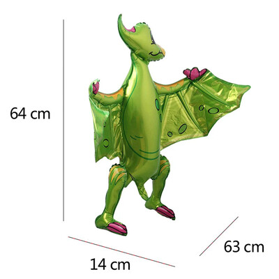 3D samostojace balóny s dinosaurom a tyranosaurom na narodeninovú oslavu, dekoráciu pre bábätko, nafukovacie párty potreby