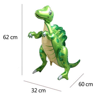 3D samostojace balóny s dinosaurom a tyranosaurom na narodeninovú oslavu, dekoráciu pre bábätko, nafukovacie párty potreby
