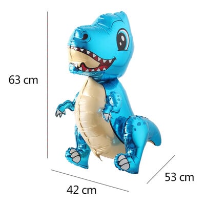 3D samostojace balóny s dinosaurom a tyranosaurom na narodeninovú oslavu, dekoráciu pre bábätko, nafukovacie párty potreby