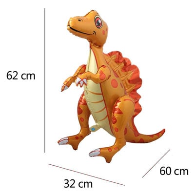 3D samostojace balóny s dinosaurom a tyranosaurom na narodeninovú oslavu, dekoráciu pre bábätko, nafukovacie párty potreby