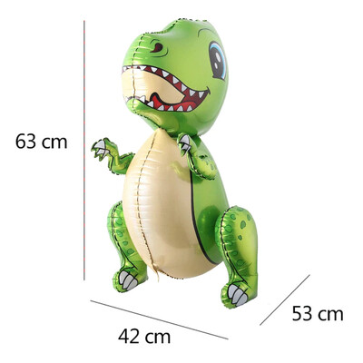 3D samostojace balóny s dinosaurom a tyranosaurom na narodeninovú oslavu, dekoráciu pre bábätko, nafukovacie párty potreby