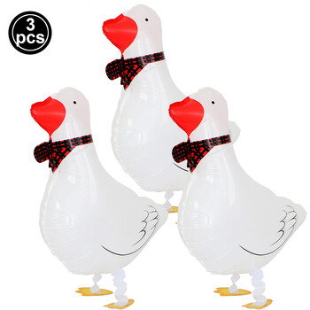 3 τεμ./συσκευασία Walking Animal Balloons Farm Animal Cow Red Rooster Pig Balloon Farm Birthday Party Barn BBQ Party Decorations